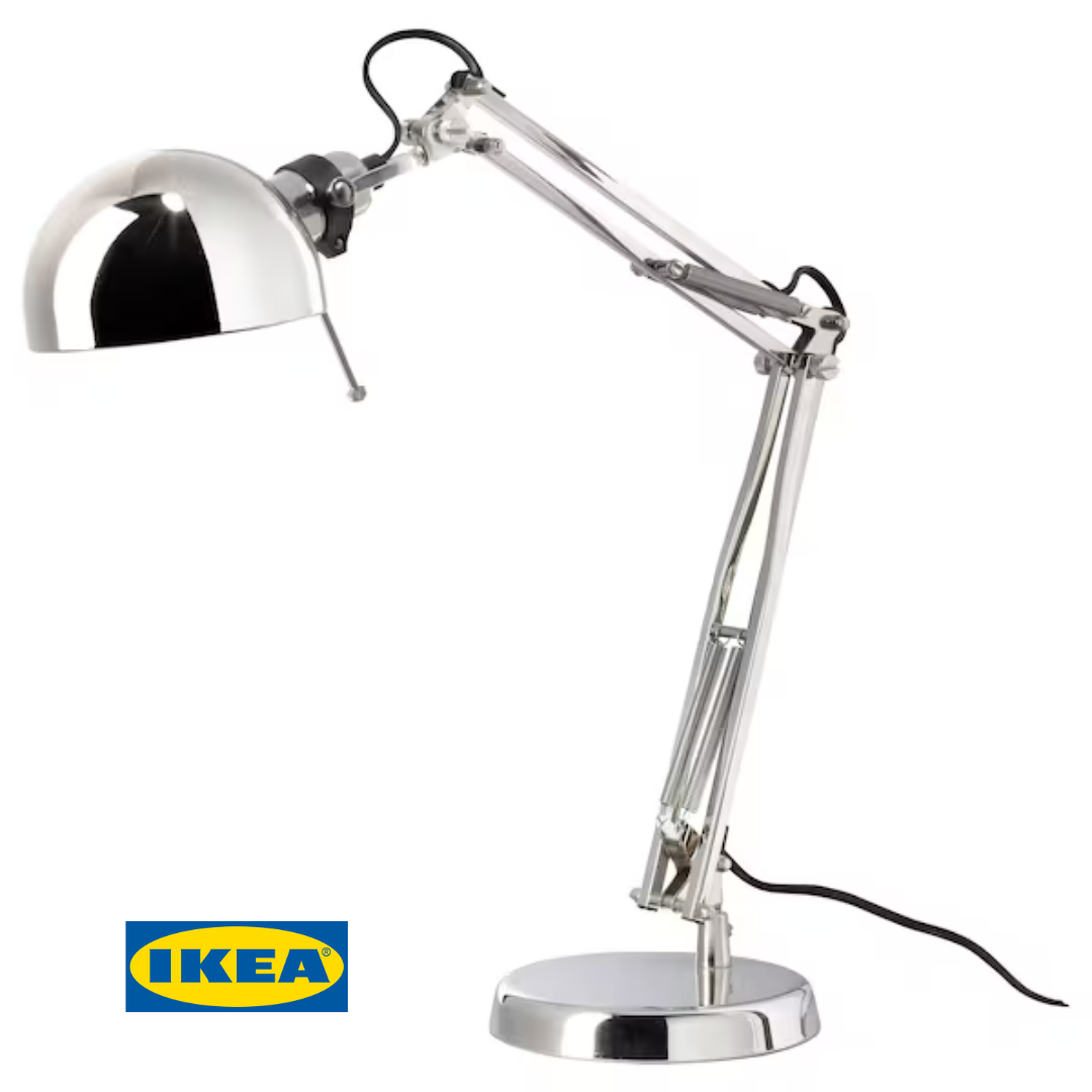 Настільна лампа IKEA FORSÅ 80146763 Нікельована