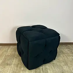 Пуф-трансформер 5 в 1 каретна стяжка каркас білий чорний колір