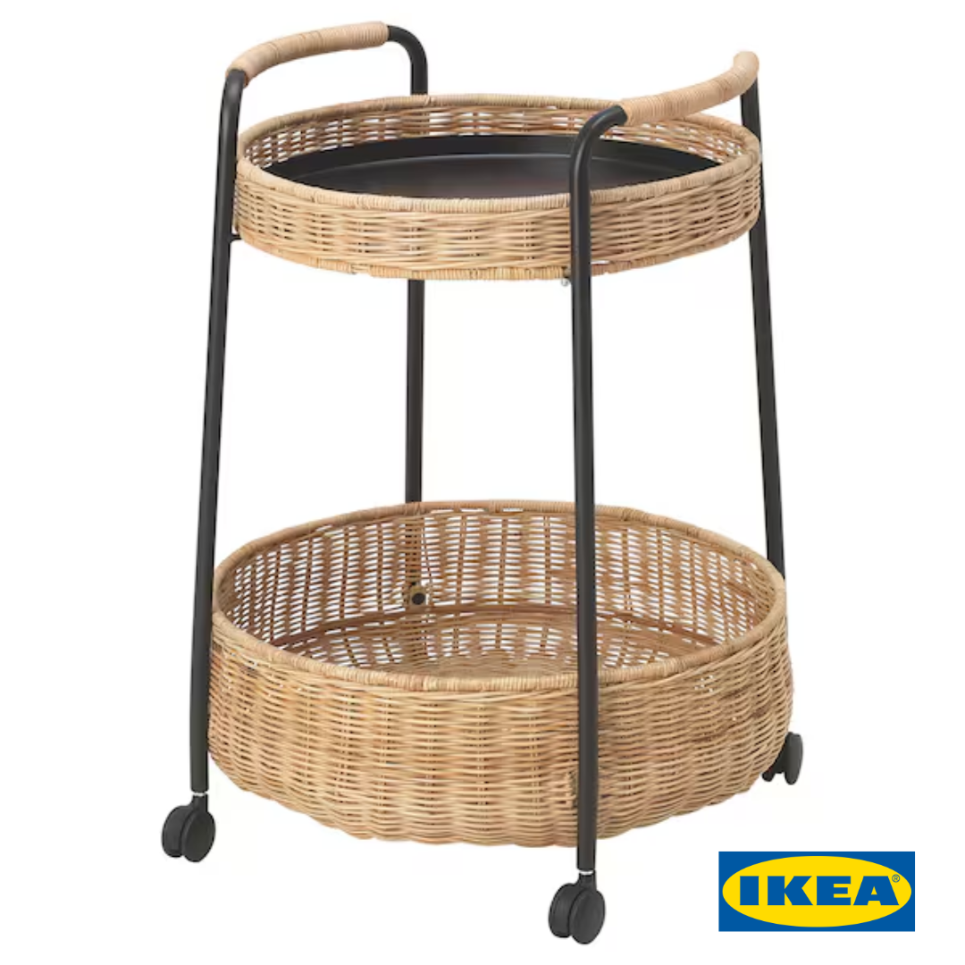 Журнальний столик на колесах IKEA LUBBAN (ІКЕА ЛУББАН). 504.343.07. Ручна робота