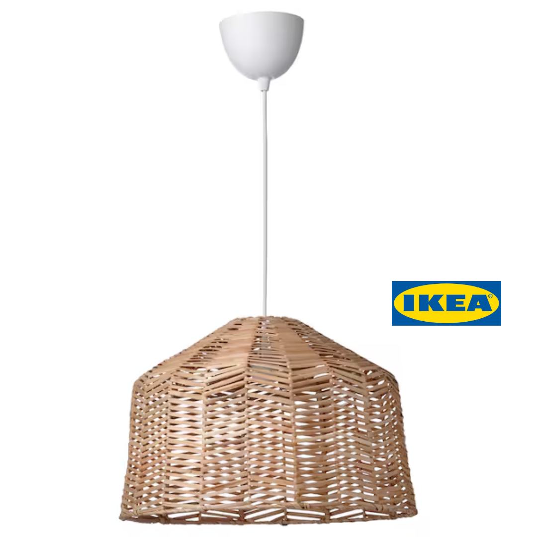 Підвісний світильник IKEA KAPPELAND/HEMMA Золотисто-білий 995.257.87 Плетений