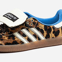 Жіночі Кросівки Adidas Samba x Wales Bonner Leopard Brown / Адідас Самба Уельс Боннер Леопард Коричневі, фото 5