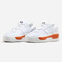 Кросівки Adidas Y-3 Rivalry White Orange / Адідас І-3 Райвелрі Білі з Помаранчевим, фото 4