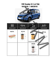 Комплект фільтрів VW Caddy 1.6 TDI (2010-2015) WIX