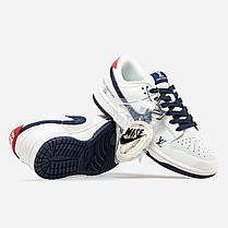 Кросівки Nike SB Dunk Low x Louis Vuitton White Blue / Найк СБ Данк Луї Віттон Низькі Білі з Синім, фото 6