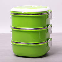 Ланч бокс потрійний Kamille 2700 мл для обідів KM-2114