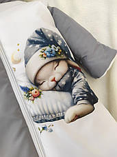 Зимовий дитячий теплий комбінезон для новонародженого на флісі 0-6 міс підійде для виписки, фото 3