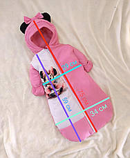 Зимовий дитячий теплий комбінезон для новонародженого на флісі 0-6 міс підійде для виписки, фото 5