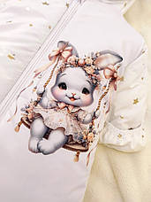 Зимовий дитячий теплий комбінезон для новонародженого на флісі 0-6 міс підійде для виписки, фото 4