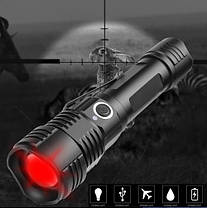 Ліхтар PLD-11-4XPE (RGB), 1х18650, ЗП microUSB, zoom, Box, фото 5