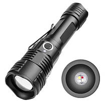 Ліхтар PLD-11-4XPE (RGB), 1х18650, ЗП microUSB, zoom, Box, фото 6