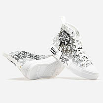 Кеди Dior B23 Oblique x Shawn High Top White Black / Діор Б23 Облік Шон Високі Білі з Чорним, фото 6