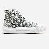 Кеди Dior B23 Oblique x Shawn High Top White Black / Діор Б23 Облік Шон Високі Білі з Чорним, фото 3