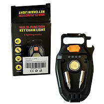 Ліхтар MULTIFUNCTIONAL LL-203-COB ULTRA(white+yellow+red) multitool Li-Ion акумулятор. магніт карабін викрутка, фото 5