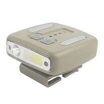 Ліхтар налобний W6129-XPE+COB+8RGB Motion Sensor Li-Ion акумулятор. індикація заряду кліпсу ЗУ Type-C чохол, фото 3
