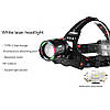 Ліхтар налобний NIGHT VISION FLUORESCENCE SY-8087 1 РЕЖИМ PM10-TG, 2x18650, signal light, ЗУ Type-C, zoom, Box, фото 9