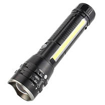 Ліхтар PLD-P27 WHITE LASER LED PM10-TG+COB 1х18650 магніт затискач ЗУ Type-C zoom Box, фото 6