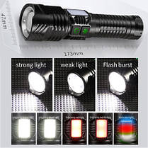 Ліхтар XQ-S19-P99+COB (white+red+blue) 1x26650 zoom ЗУ Type-C Box, фото 3