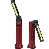 Ліхтар WORKLIGHT-71-XPE+COB(white+red) Li-Ion акумулятор. поворот180º+180º затискач гак магніт ЗУ Type-C, фото 6