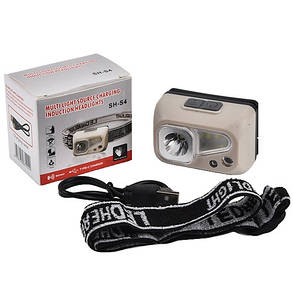 Ліхтар налобний SH-S4-XPE+3SMD Motion Sensor вбудований акумулятор ЗУ Type-C Box, фото 4
