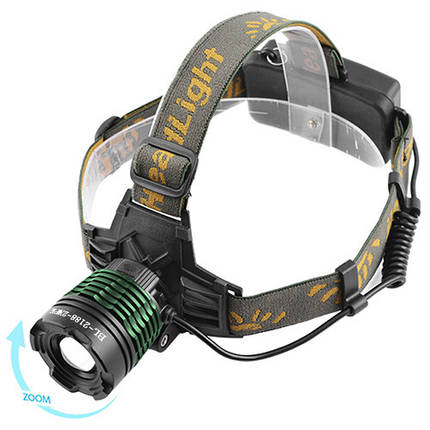 Ліхтар налобний Police 2188-2XPE (white+red) 2х18650 signal light zoom ЗУ mircoUSB Box, фото 3