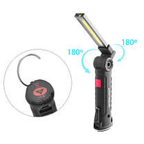 Ліхтар WORKLIGHT-W51-SMD+COB (white+red) Li-Ion акумулятор. поворот180º+180º магніт затискач гак ЗУ microUSB, фото 6