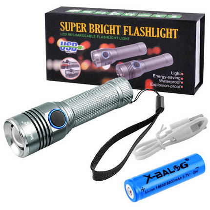 Ліхтар Small Sun R842-T6 1х18650 zoom ЗУ microUSB Box, фото 1