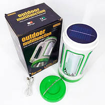 Ліхтар кемпінговий ручний туристичний ліхтарик LED6088 з Power Bank сонячною батареєю та 5 режимами, фото 5