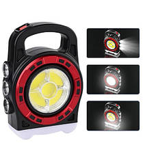 Ліхтар переносний 6678С-3LED+5COB power bank Li-Ion акумулятор. Waterproof сонячна батарея ЗУ microUSB Box, фото 6