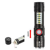 Ліхтар SY-1903C-P50+SMD+RGB Alarm Li-Ion акумулятор. ремінець zoom ЗУ USB, фото 5