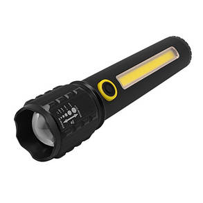 Ліхтар C72/C82-P50+COB Li-Ion акум zoom ЗП mircoUSB Box, фото 4