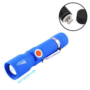 Ліхтар 416-XPE Li-Ion акумулятор. zoom ЗУ USB, фото 4