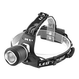 Ліхтар налобний 2199-T6 2х18650 signal light шипи zoom ЗУ mircoUSB Box, фото 1