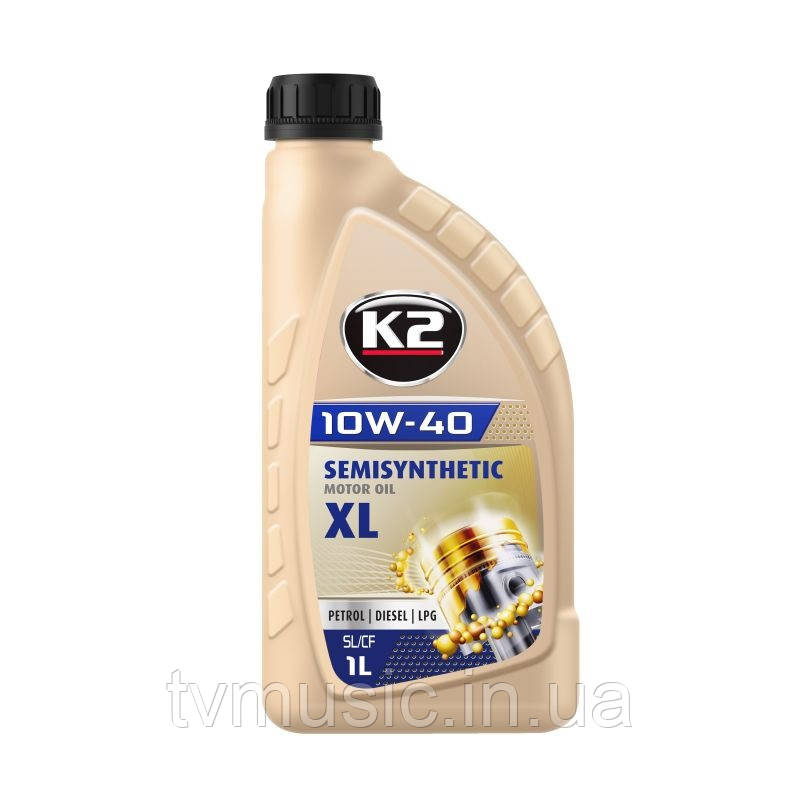Олива моторна K2 Semisynthetic Motor Oil XL SL/CF 10W-40 1л (O2041E)