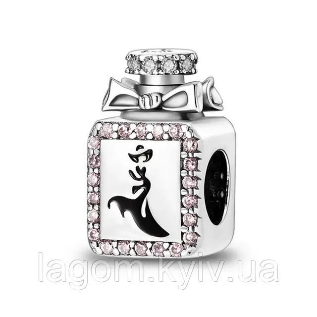 Срібний шарм-підвеска в стилі Pandora Beauty Charms 925 проба срібляста бусина на браслет Пандора