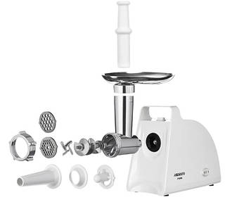 М'ясорубка Ardesto 1700Вт 1,6 кг/хв 2 решітки + для ковбас, кеббе, 2 терки, біла