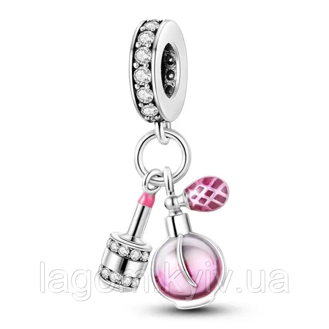 Срібний шарм-підвеска в стилі Pandora Beauty Charms 925 проба срібляста бусина на браслет Пандора