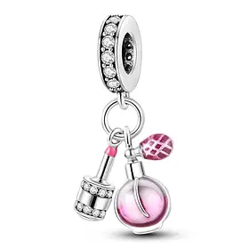 Срібний шарм-підвеска в стилі Pandora Beauty Charms 925 проба срібляста бусина на браслет Пандора