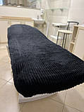 Плюшевий чохол для кушетки чорний шарпея, 80×220 см, фото 7