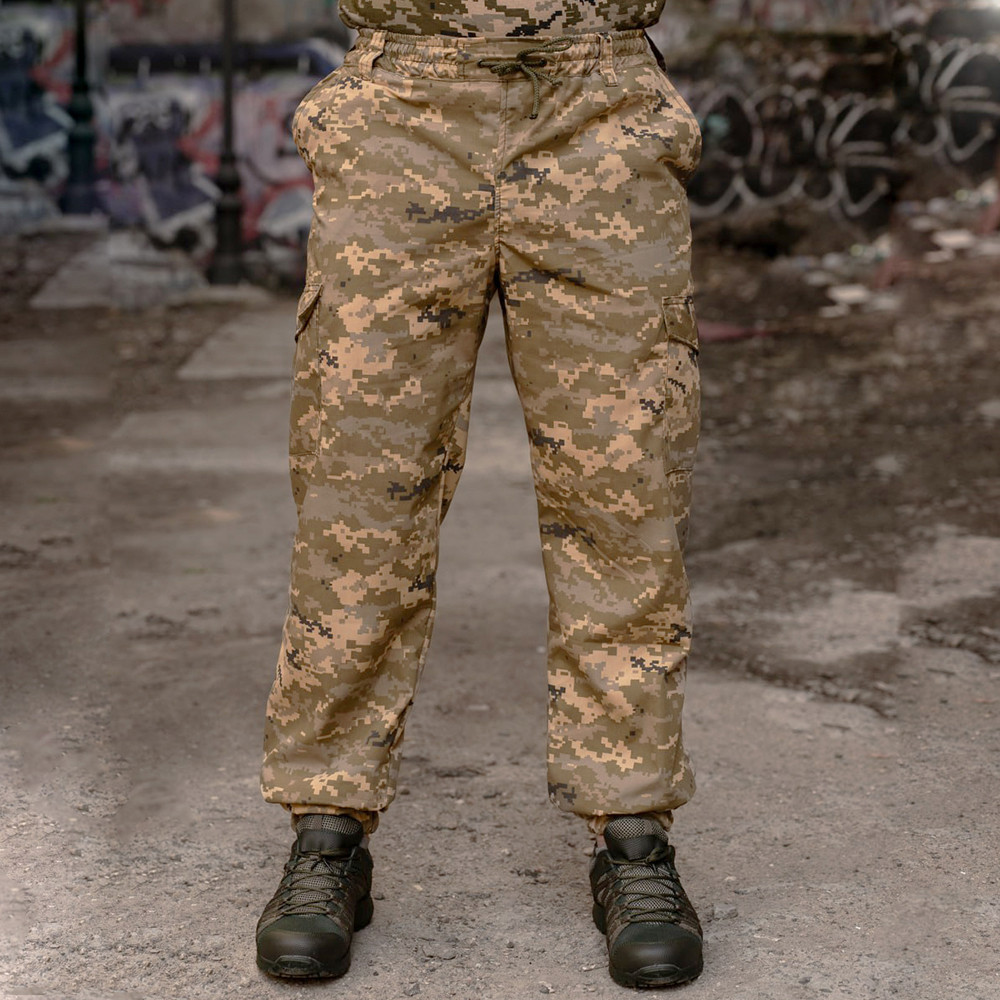 🔥 Тактичні штани-брюки полегшені "Klos - Poplin" (Піксель ММ-14) штани, нацгвардії, все, мілітарі, карго, фото 1