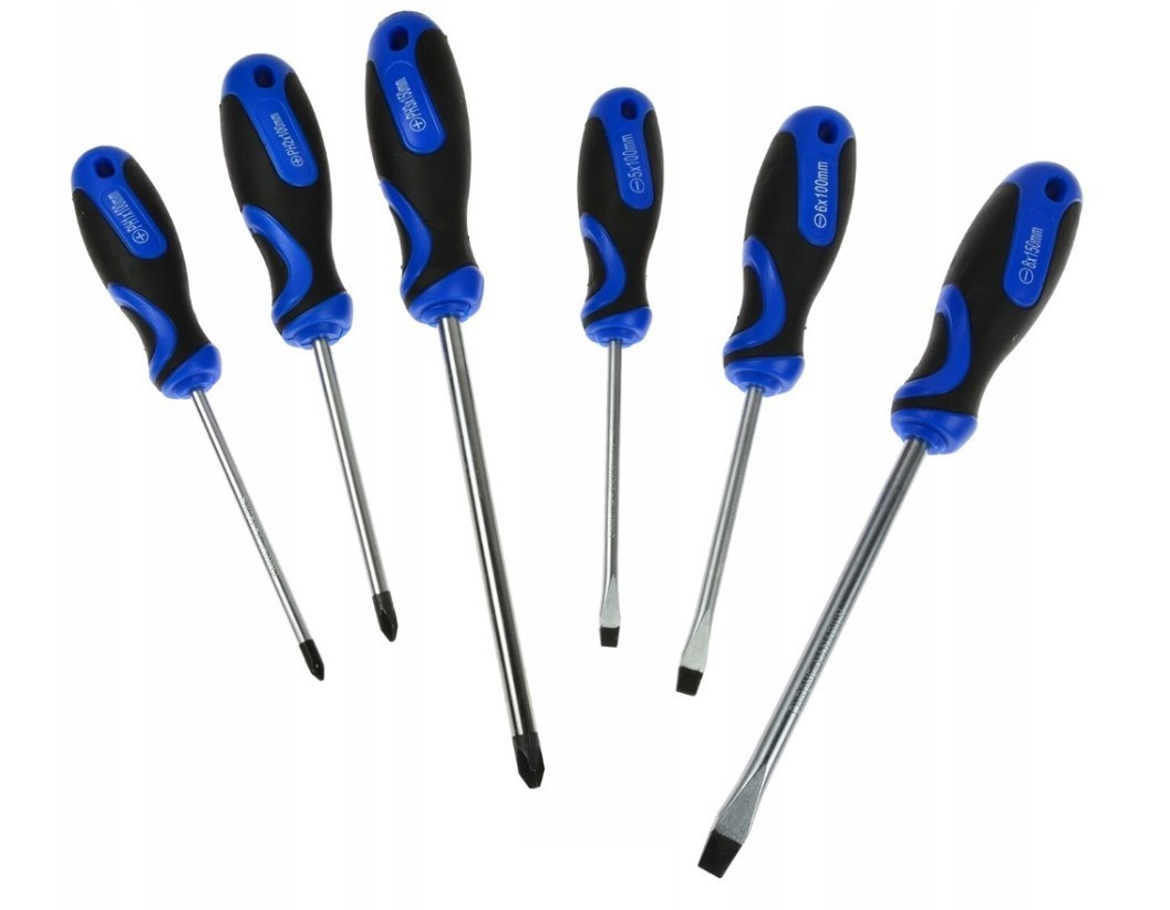 Набір викруток 6 одиниць (плоські + хрест.) GEKO G32005, фото 1