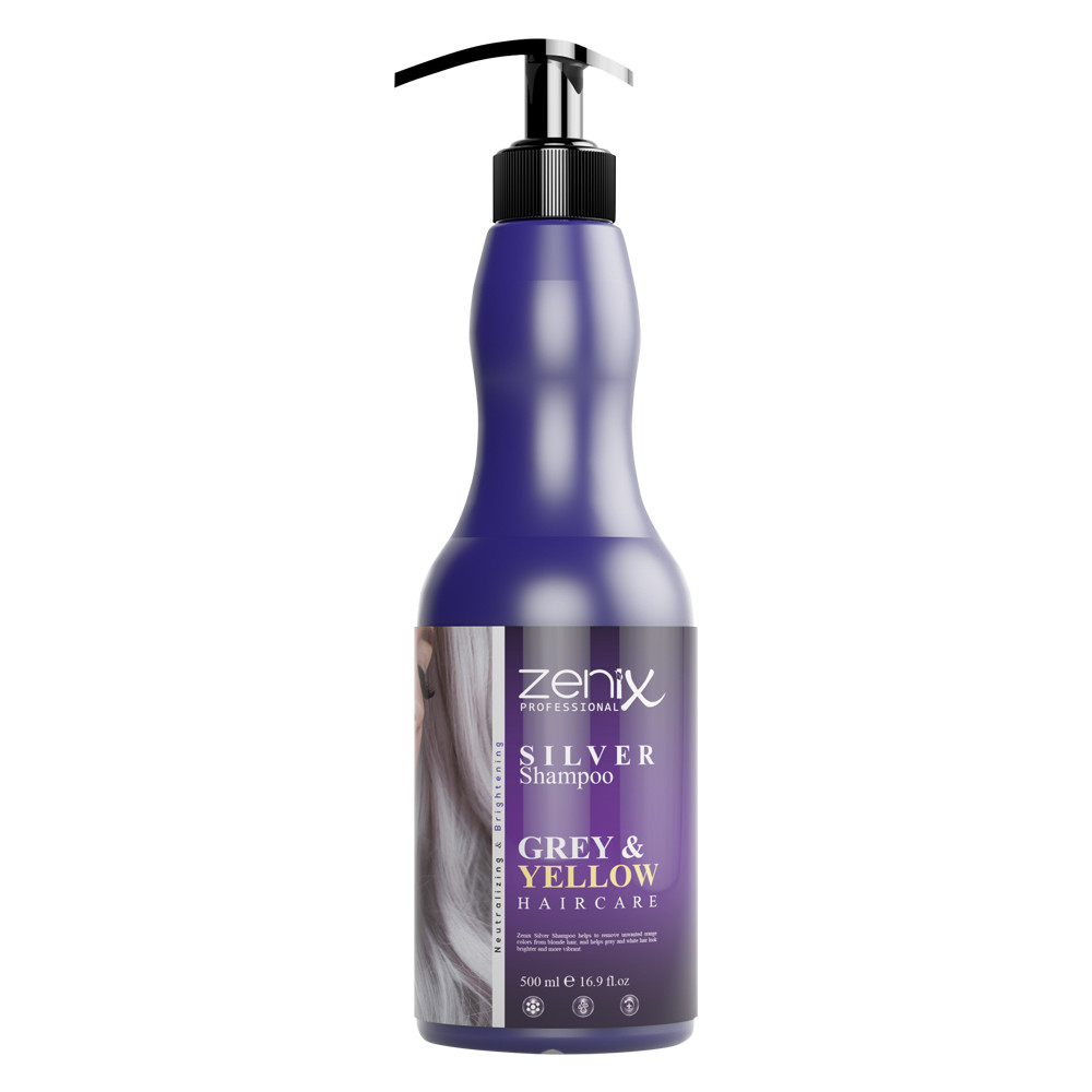 Шампунь для освітленого, мелірованого та сивого волосся Zenix, 500 мл, фото 1