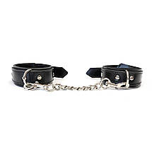 Наручники з екошкіри Art of Sex - Handcuffs Emoji, чорного кольору, фото 3