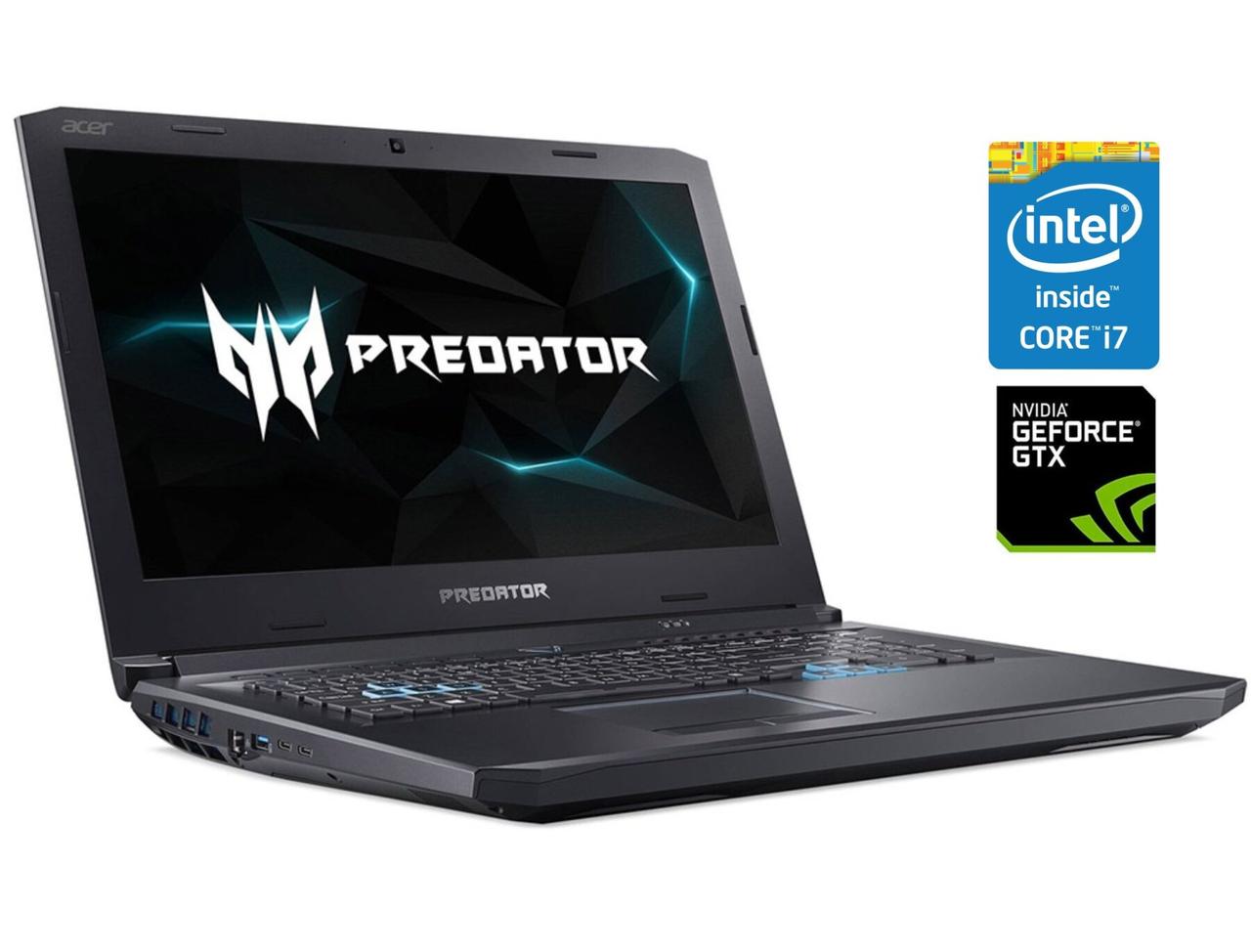 Ігровий ноутбук Acer Predator Helios 500 PH517-51/ 17.3" 1920x1080/ i7-8750H/ 16GB RAM/ 256GB SSD+1000GB HDD/ GTX 1070 8GB
