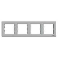 Рамка 4-місна горизонтальна алюміній Schneider ASFORA EPH5800461