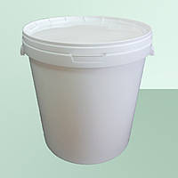 Відро для меду з кришкою і боковими ручками, 33 л, поліпропіленове, біле