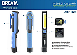 Переноска діодна 2W COB/150 lm +1W L = 165 D = 25/магніт/900 mAh/microUSB Brevia Led Pen Light No11220, фото 5