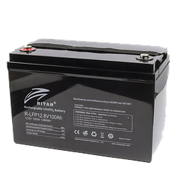 Акумуляторна батарея з bluetooth та підігрівом Ritar LiFePO4 12,8V 100Ah 1280Wh (330 х 172 х 214 мм), 13kg Q1