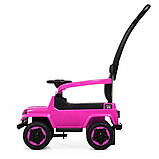Дитячий толокар Spoko SP-219 2в1 з батьківською ручкою рожевий, фото 3