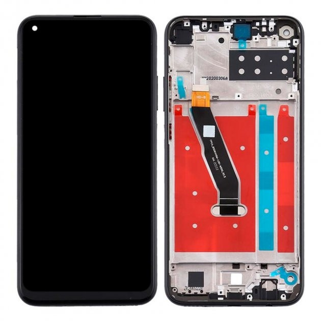 Дисплей Huawei P40 Lite E/Y7p 2020/Honor 9C/Honor Play 3 в зборі із сенсором і рамкою black service orig