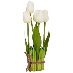 Букет тюльпанів "Рапсодія", кремовий, 25,5 см Solar Moon
